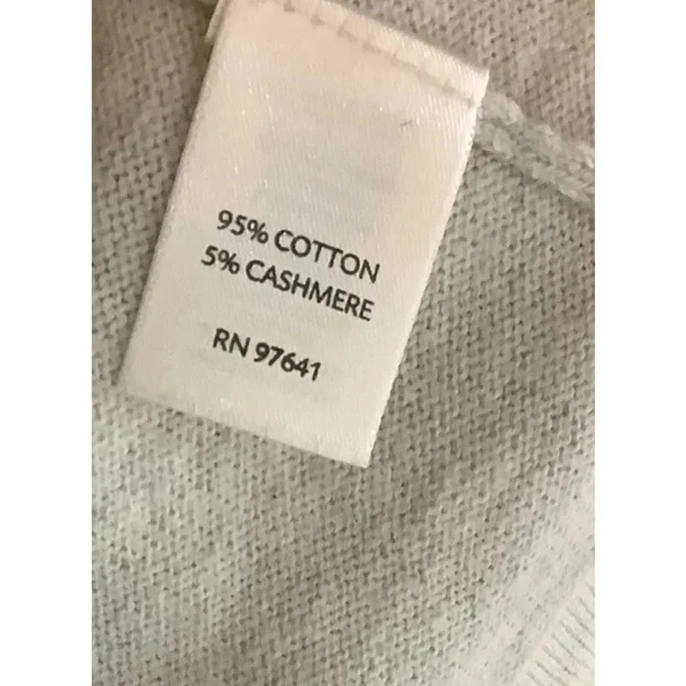 Pure Jill Sz S Cotton Cashmere Cowl Neck Sweater Beige Casual Pullover